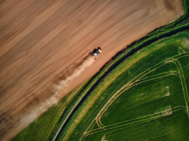 Aerial view of agriculture